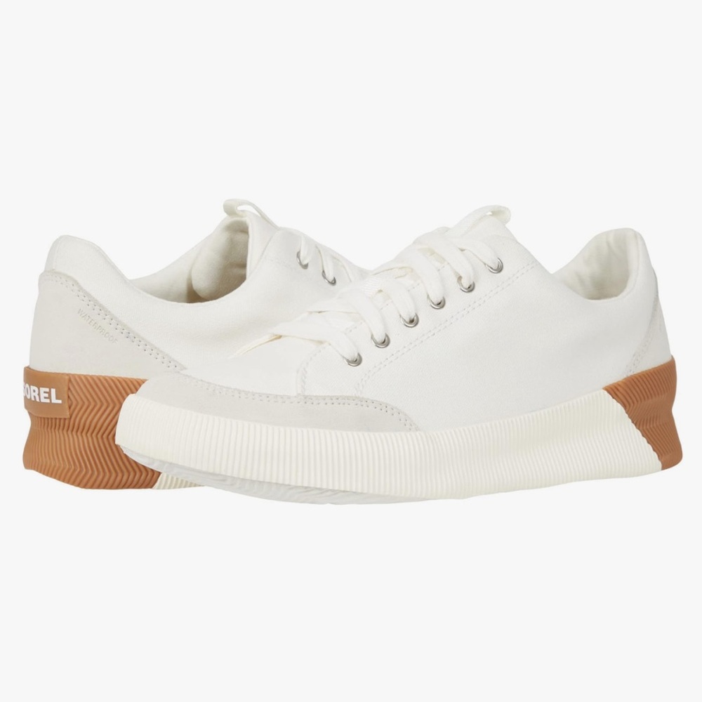 Sorel White and Tan Sneakers